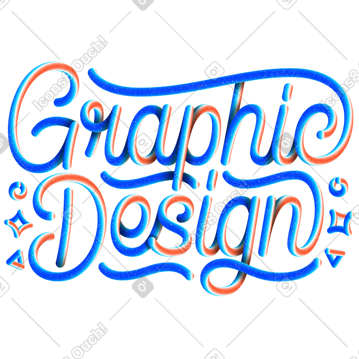 Lettering design grafico con testo effetto sfumato 3d illustrazione in stile scarica in PNG, SVG