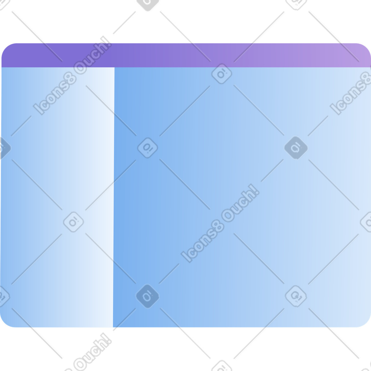 Browser window illustration in Silky style download in PNG, SVG