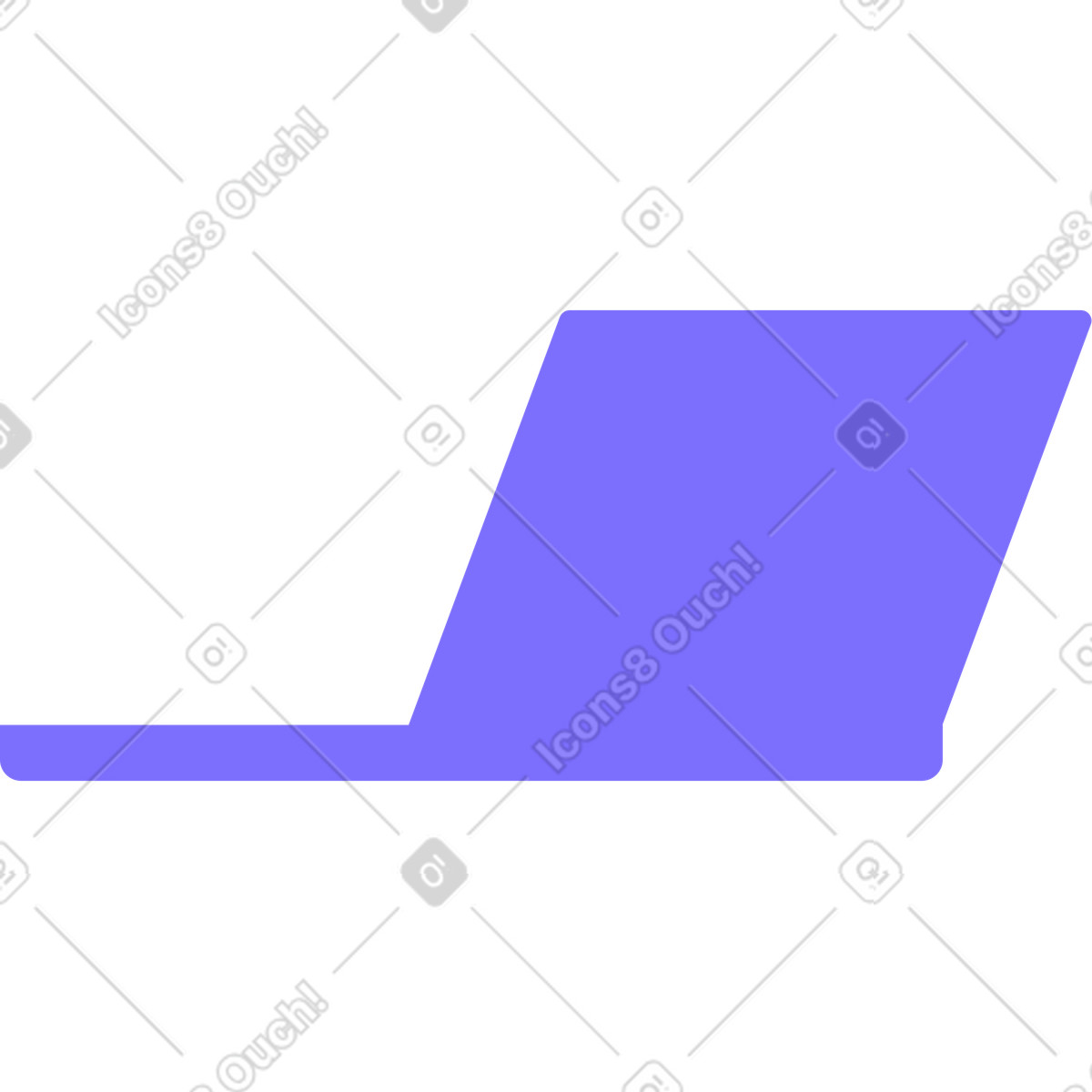 Ilustración Portatil abierto en estilo Worky a descargar en PNG y SVG