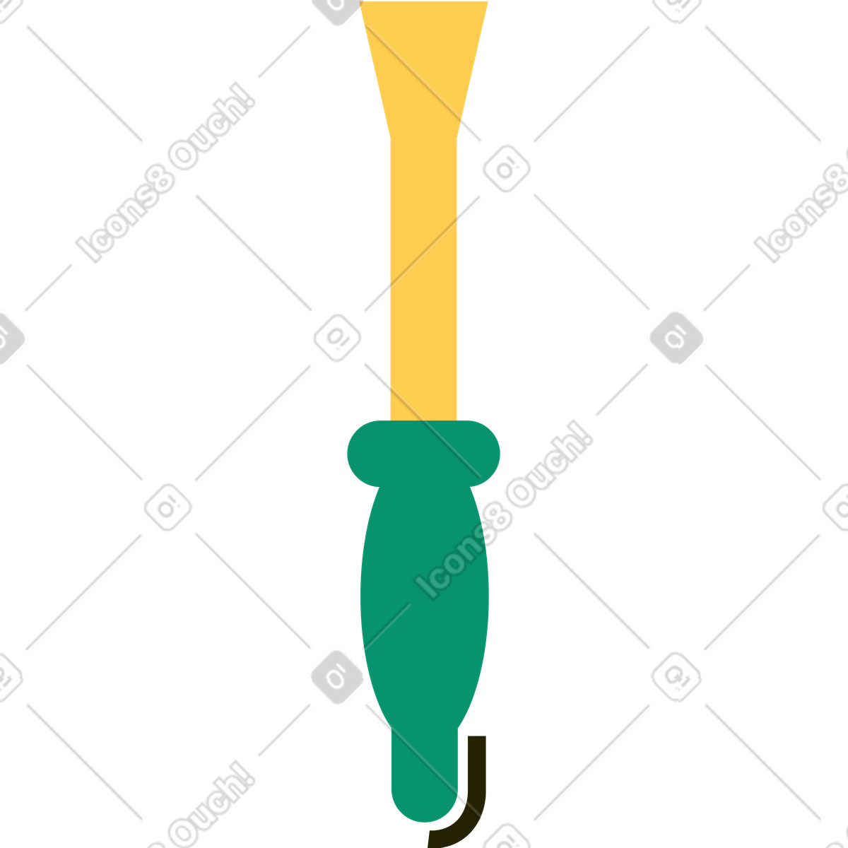 Screwdriver illustration in PNG, SVG