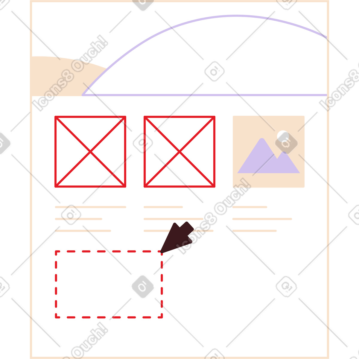 Illustration Tableau de bord avec design dans le style Folks à télécharger aux formats PNG, SVG