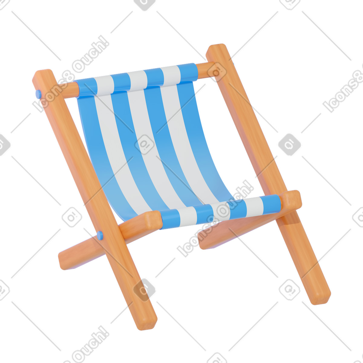 Ilustración Silla de playa en estilo 3D Holidays a descargar en PNG y SVG