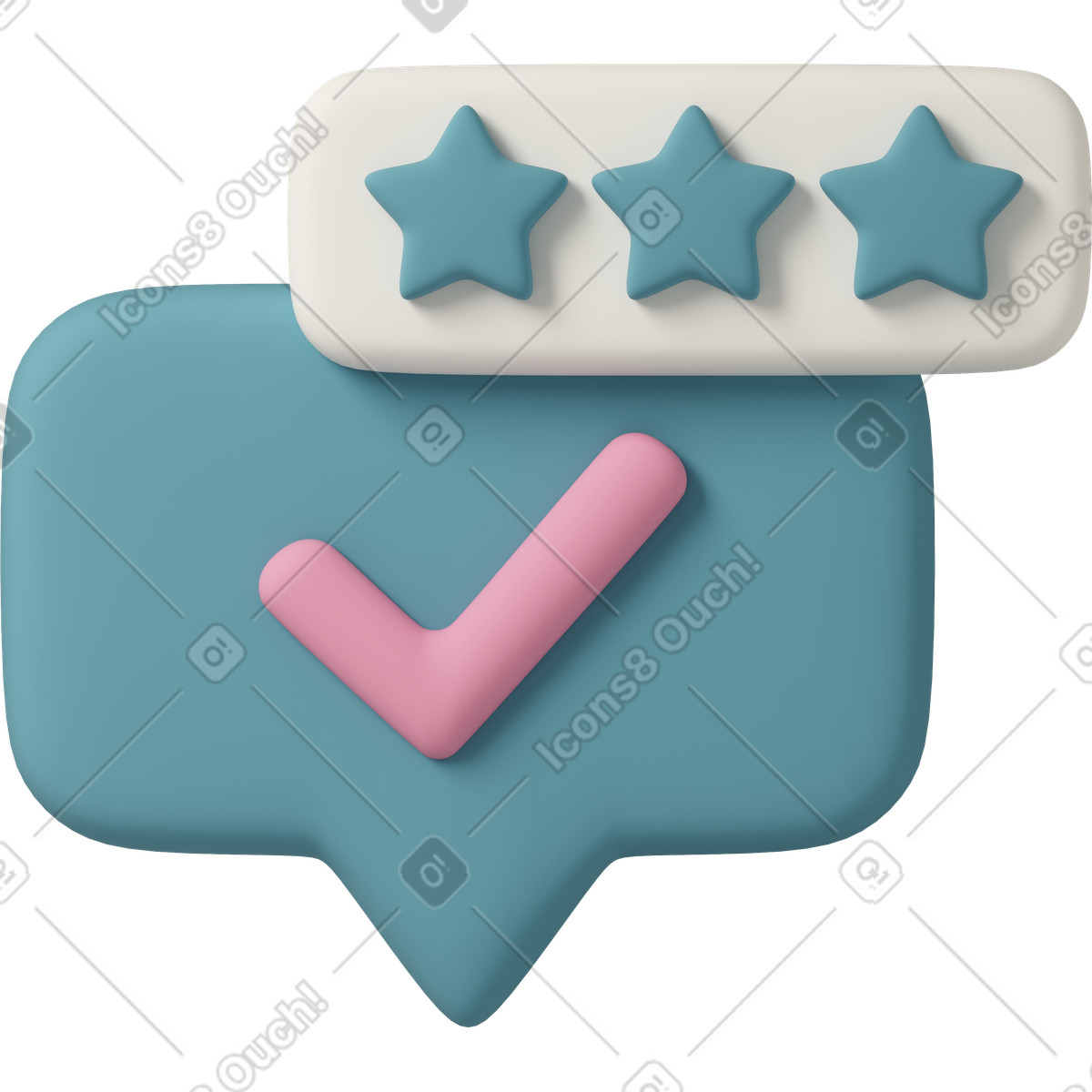 Иллюстрация Positive feedback icon в стиле 3D Casual life — скачать в форматах PNG, SVG