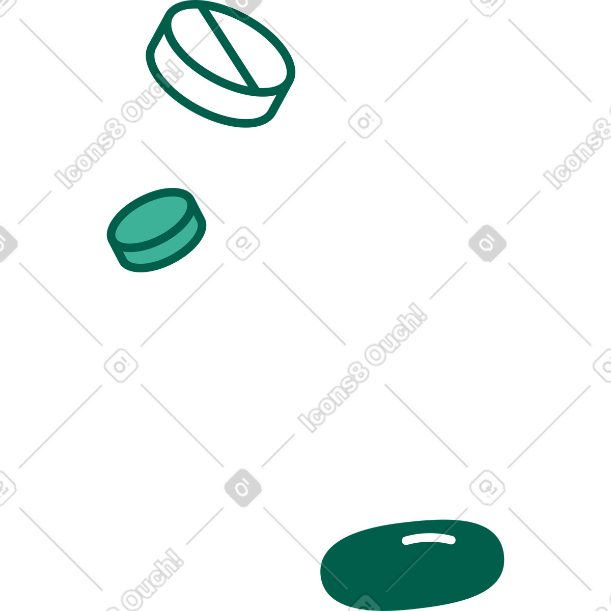 Illustration Pilules dans le style Storyline à télécharger aux formats PNG, SVG