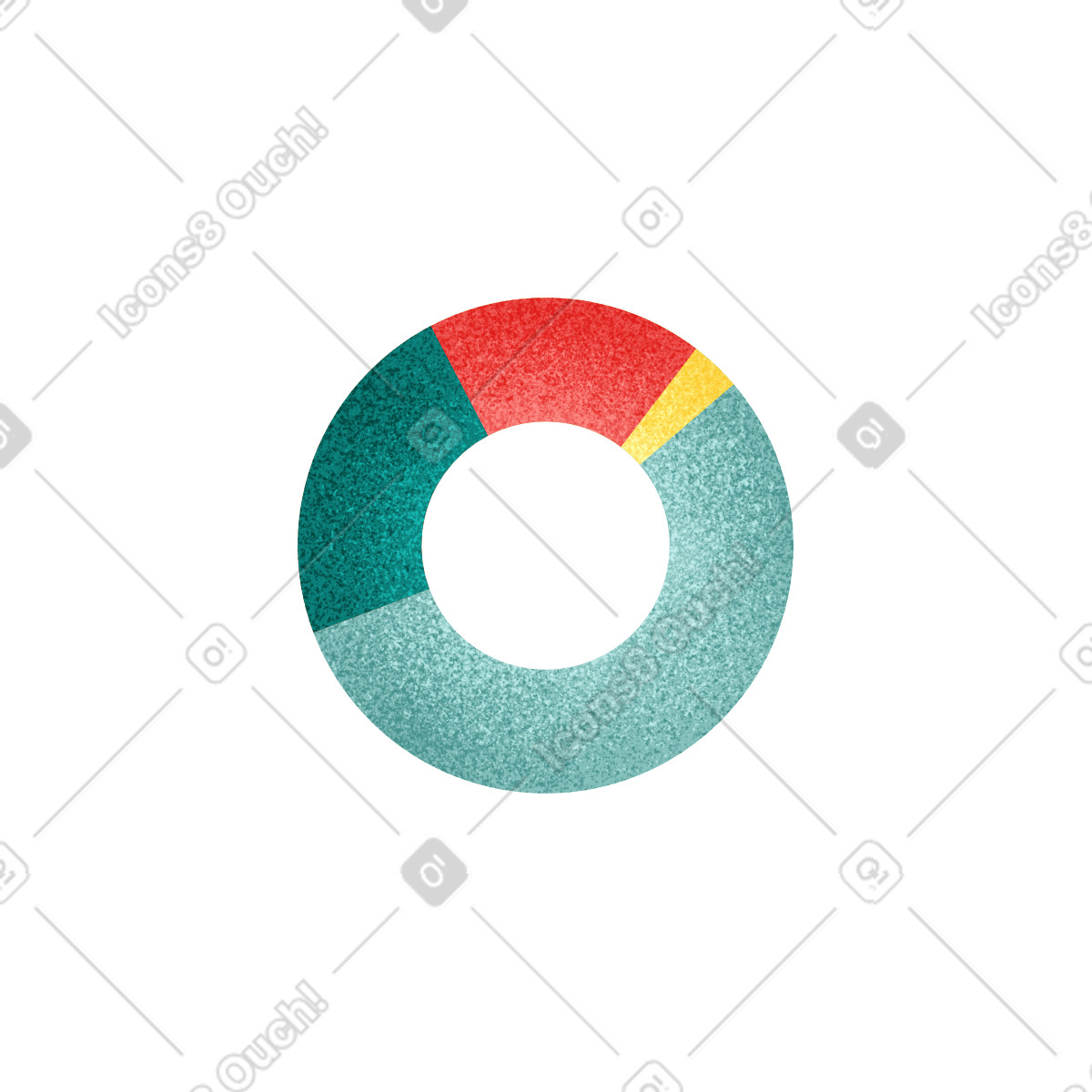 Willowy 스타일의 Donut chart 일러스트레이션 PNG, SVG 다운로드