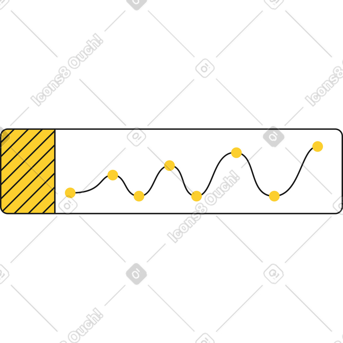 Иллюстрация Curve plot with dots in window в стиле Taxi — скачать в форматах PNG, SVG