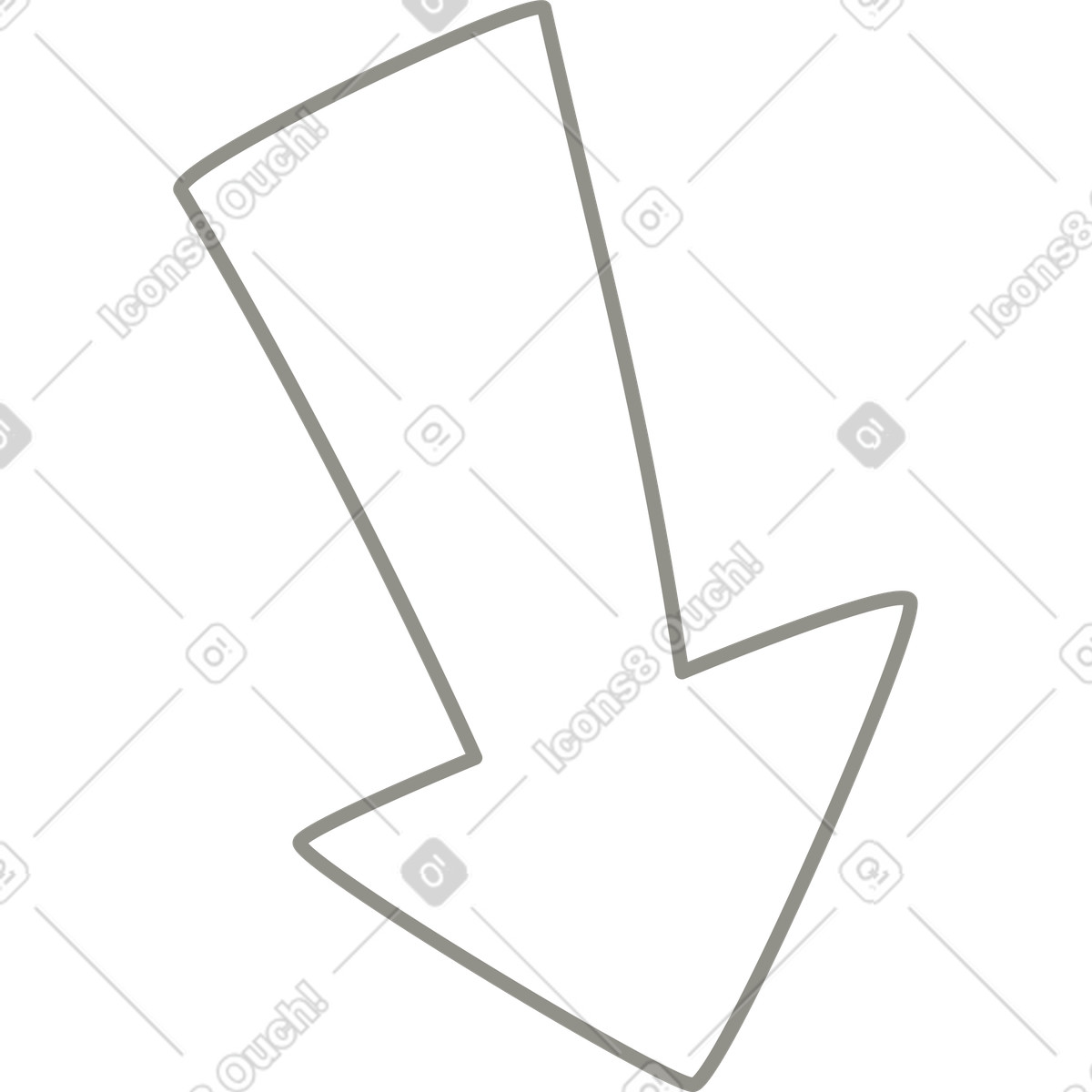 Plain 스타일의 회색 화살표 일러스트레이션 PNG, SVG 다운로드