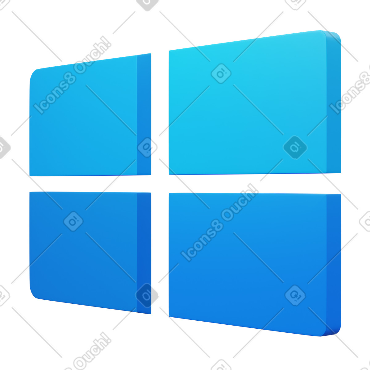 Иллюстрация Синий логотип windows в PNG и SVG