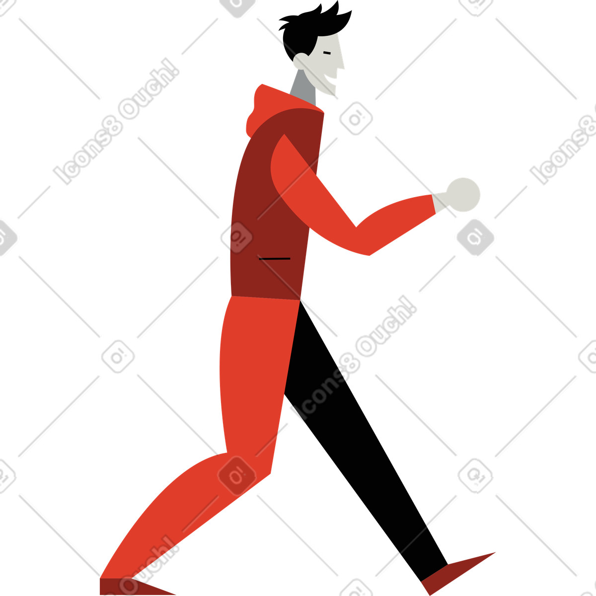 下载 Burgundy 风格的 青少年 插画，支持 PNG、SVG 格式