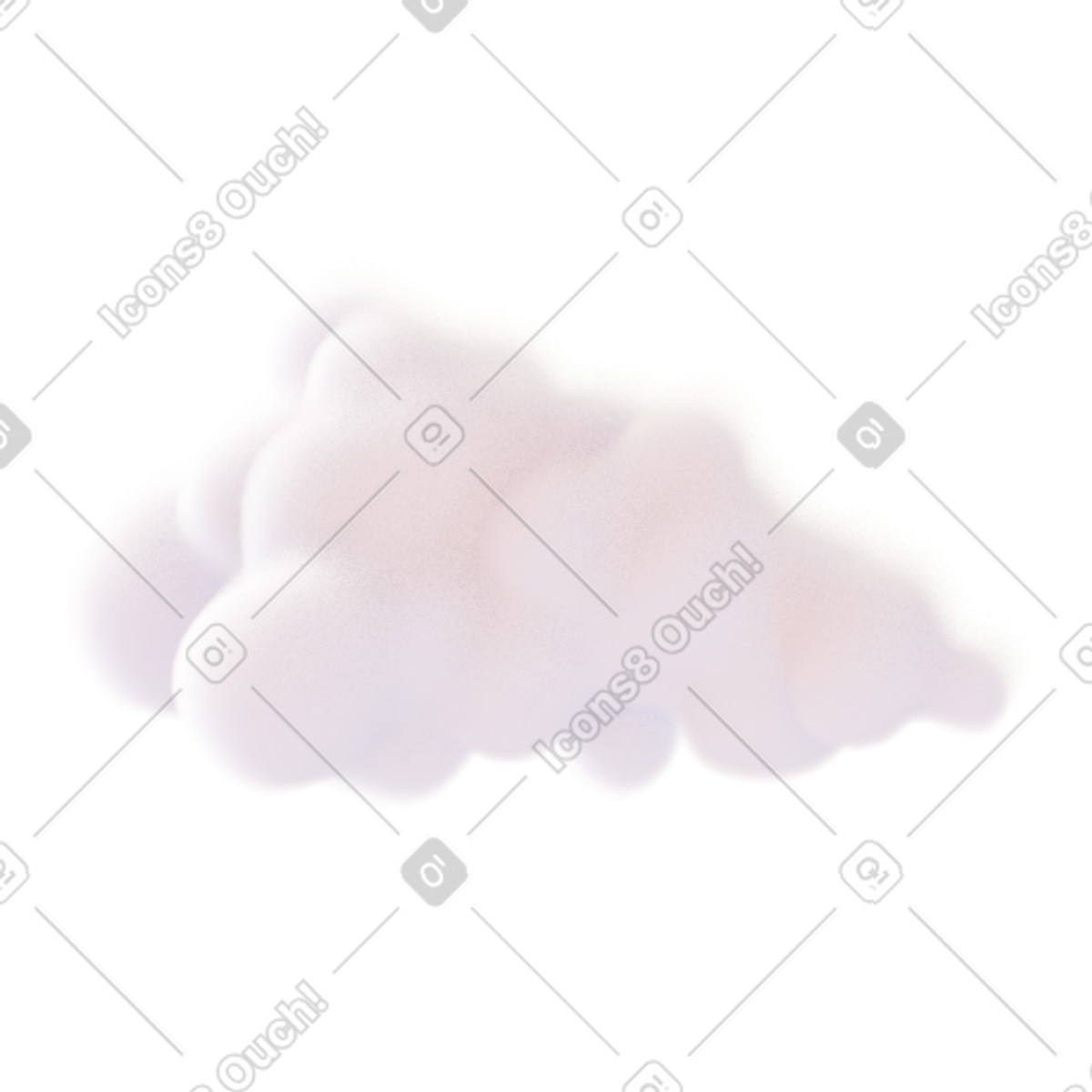 Illustration Nuage cotonneux dans le style 3D Airy à télécharger aux formats PNG, SVG