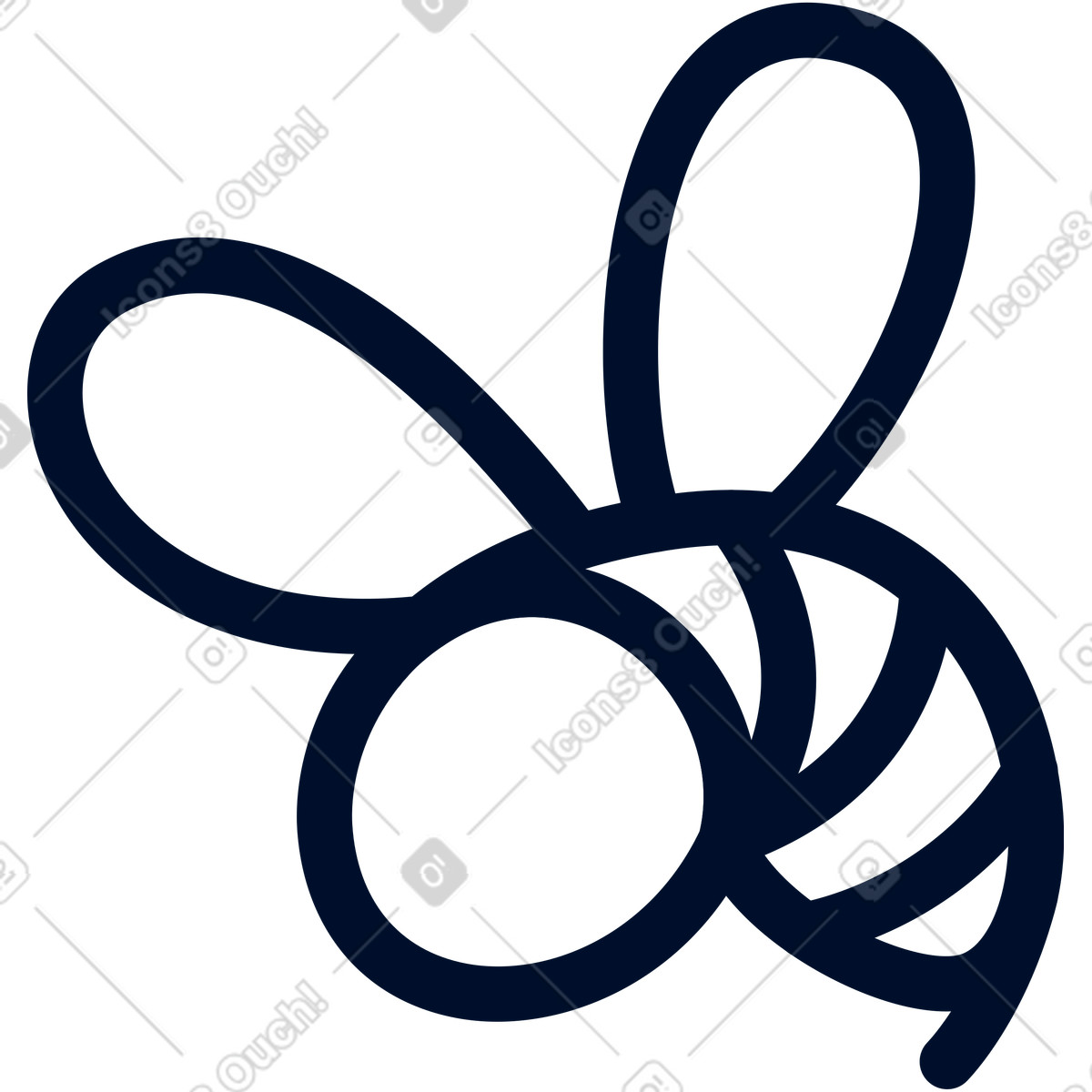 Linea delle api illustrazione in stile Teal scarica in PNG, SVG