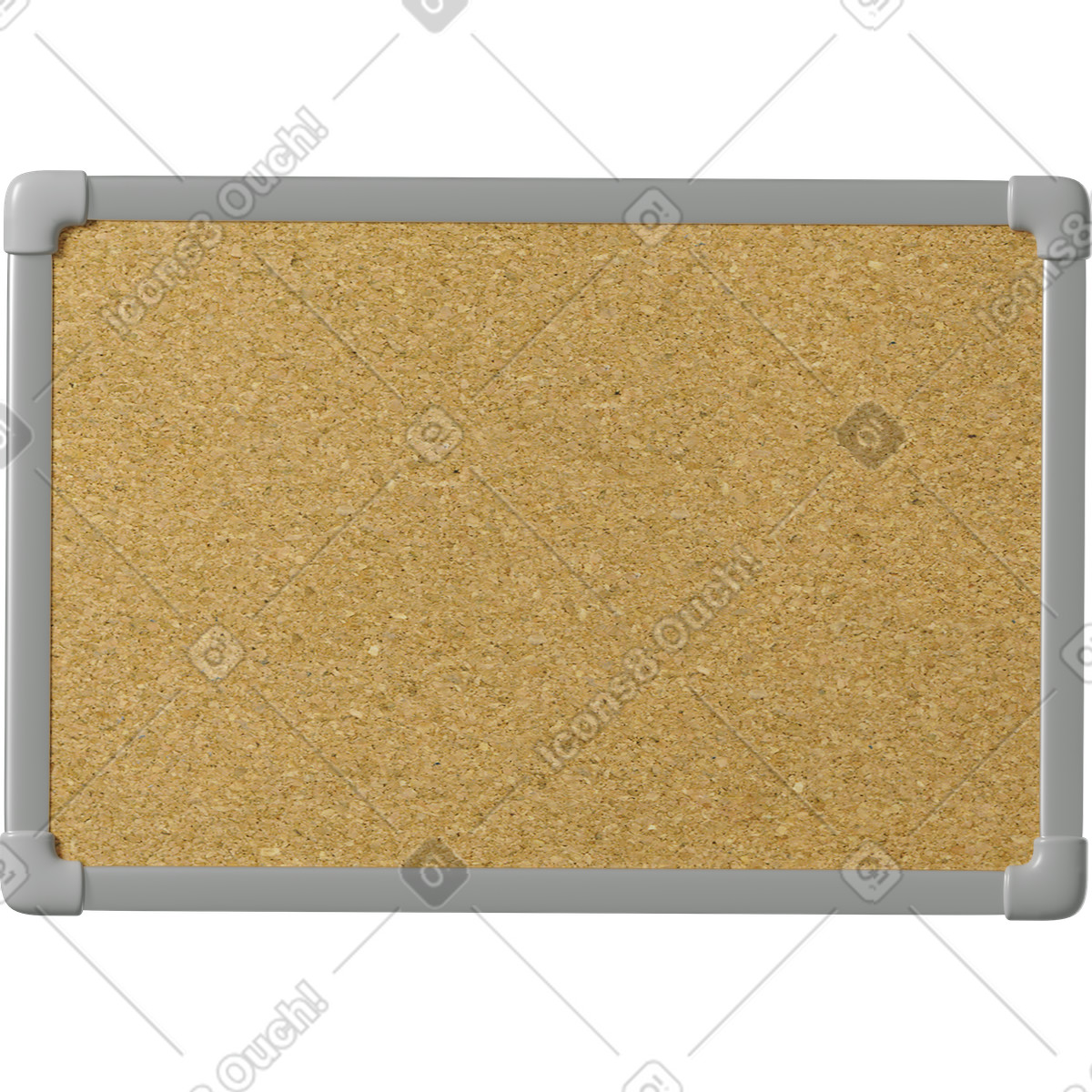 Korktafel-Illustration im 3D Business-Stil als Download in PNG, SVG