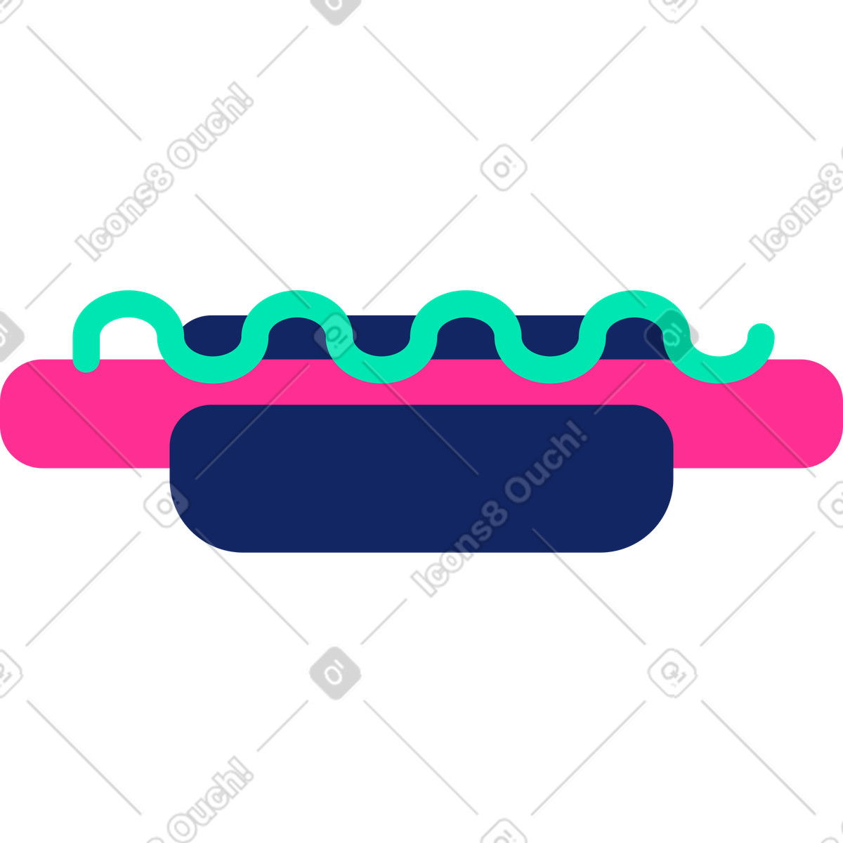 Hot dog illustrazione in stile Cyborg scarica in PNG, SVG