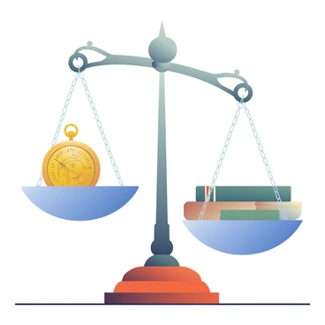 An antique scale balancing two different items, illustrating the balance aspect of leverage