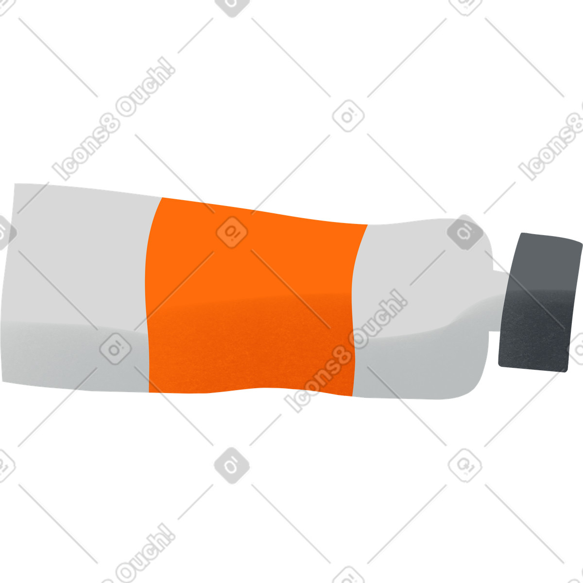 Shine 스타일의 Orange paint tubes 일러스트레이션 PNG, SVG 다운로드