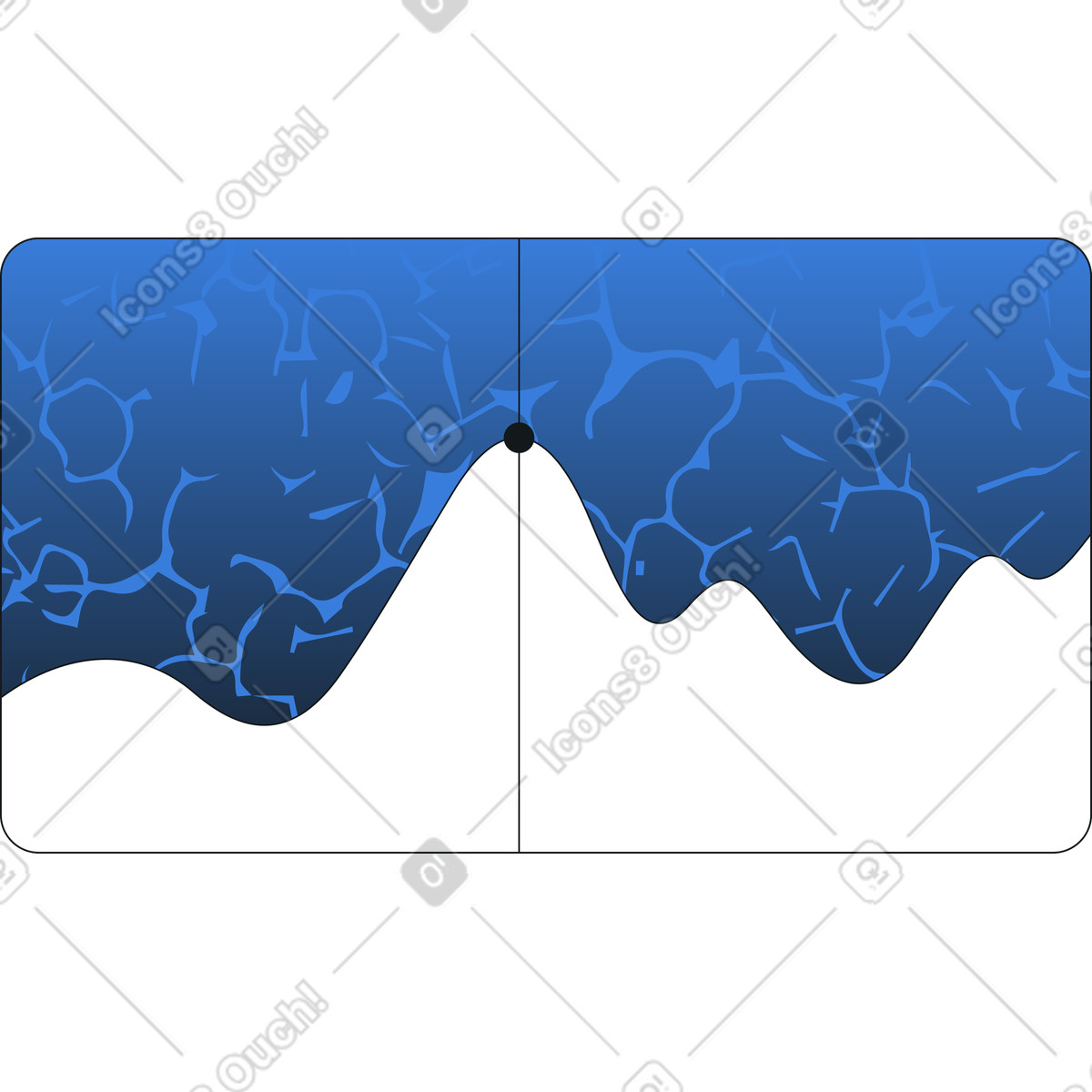 Graph with a highlighted point illustration in Midnight style download in PNG, SVG