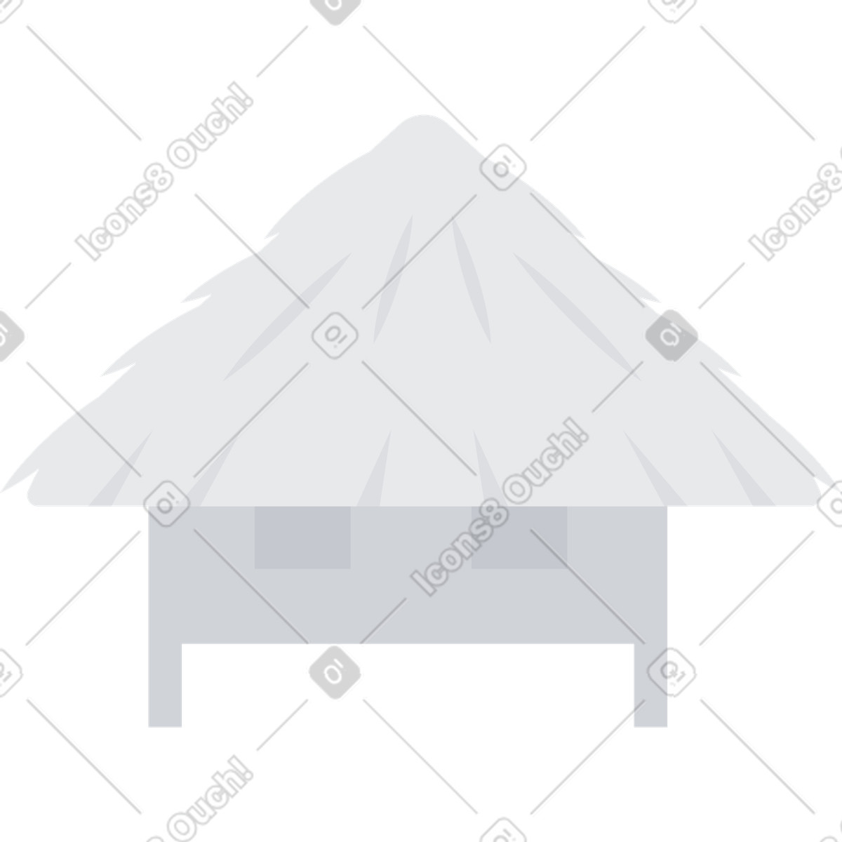 Haus mit reetdach-Illustration im Urban-Stil als Download in PNG, SVG