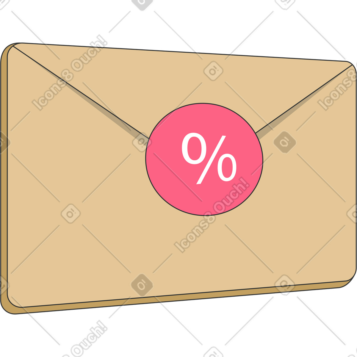 Kit 스타일의 봉투 일러스트레이션 PNG, SVG 다운로드