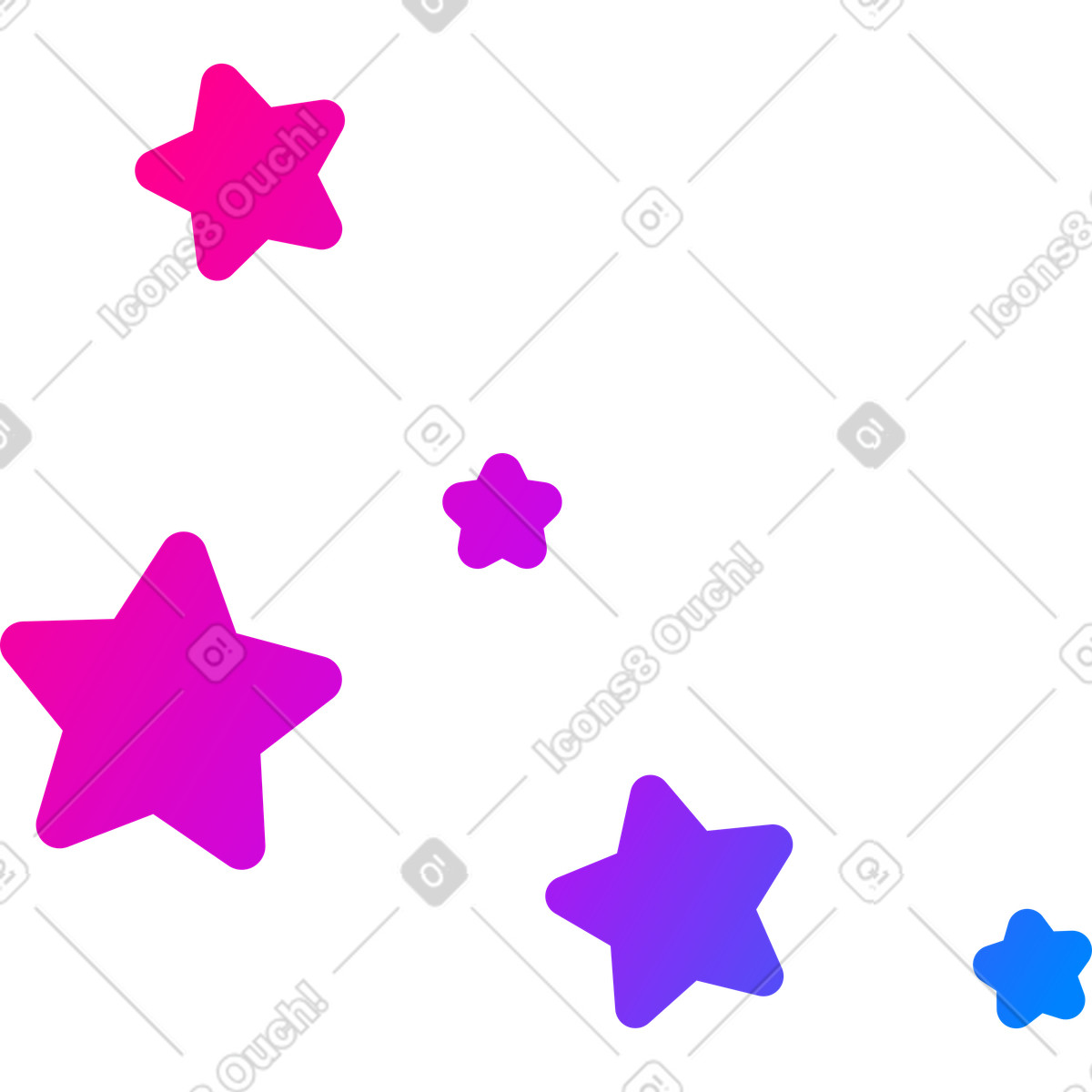 Stern fünf-Illustration im Vibrant-Stil als Download in PNG, SVG