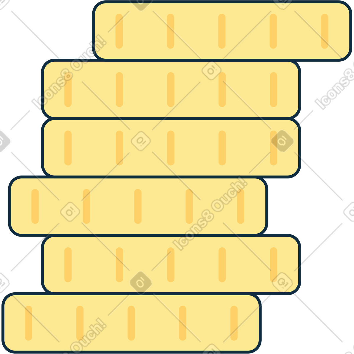 Coins stack illustration in PNG, SVG