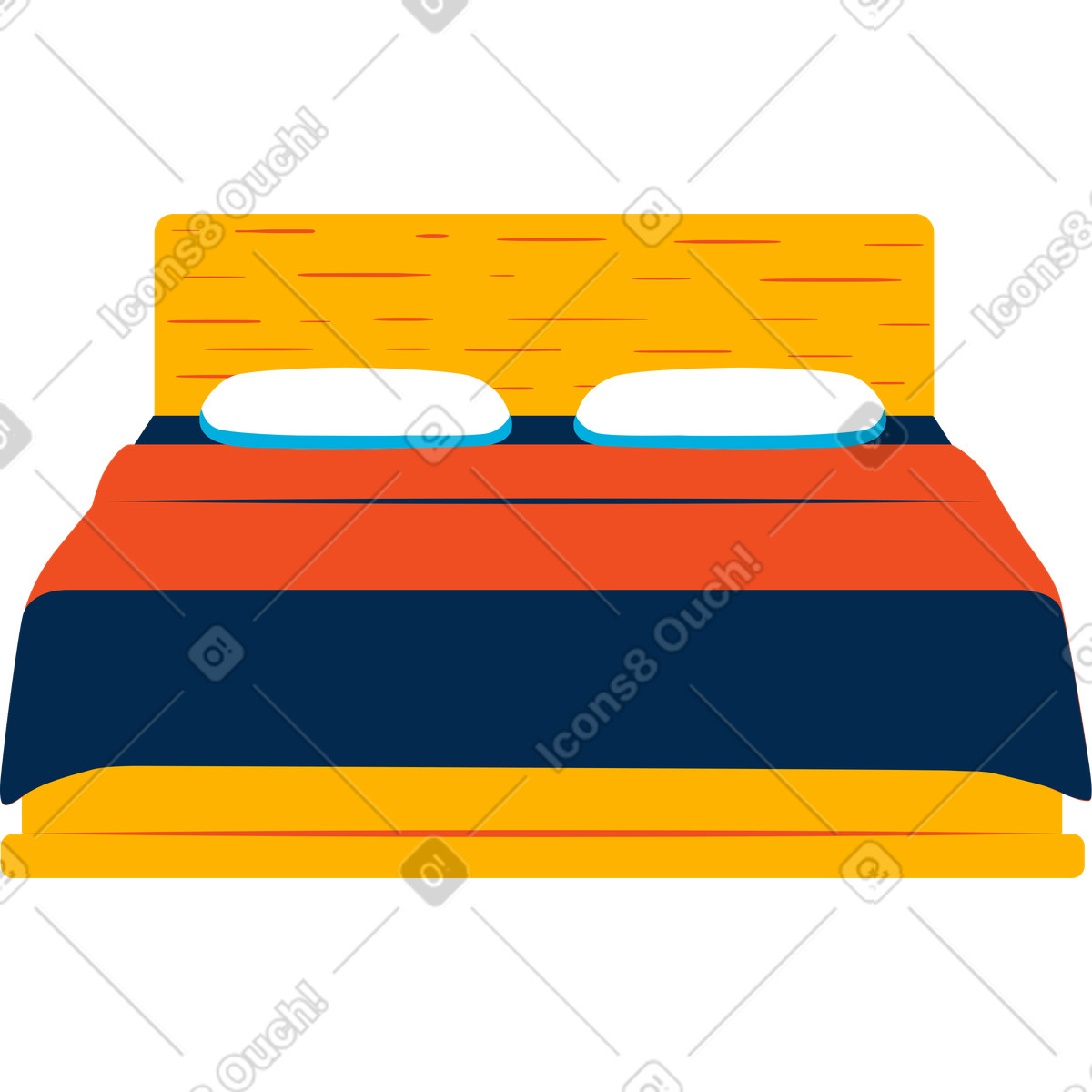 Ilustración Cama en estilo Flame a descargar en PNG y SVG