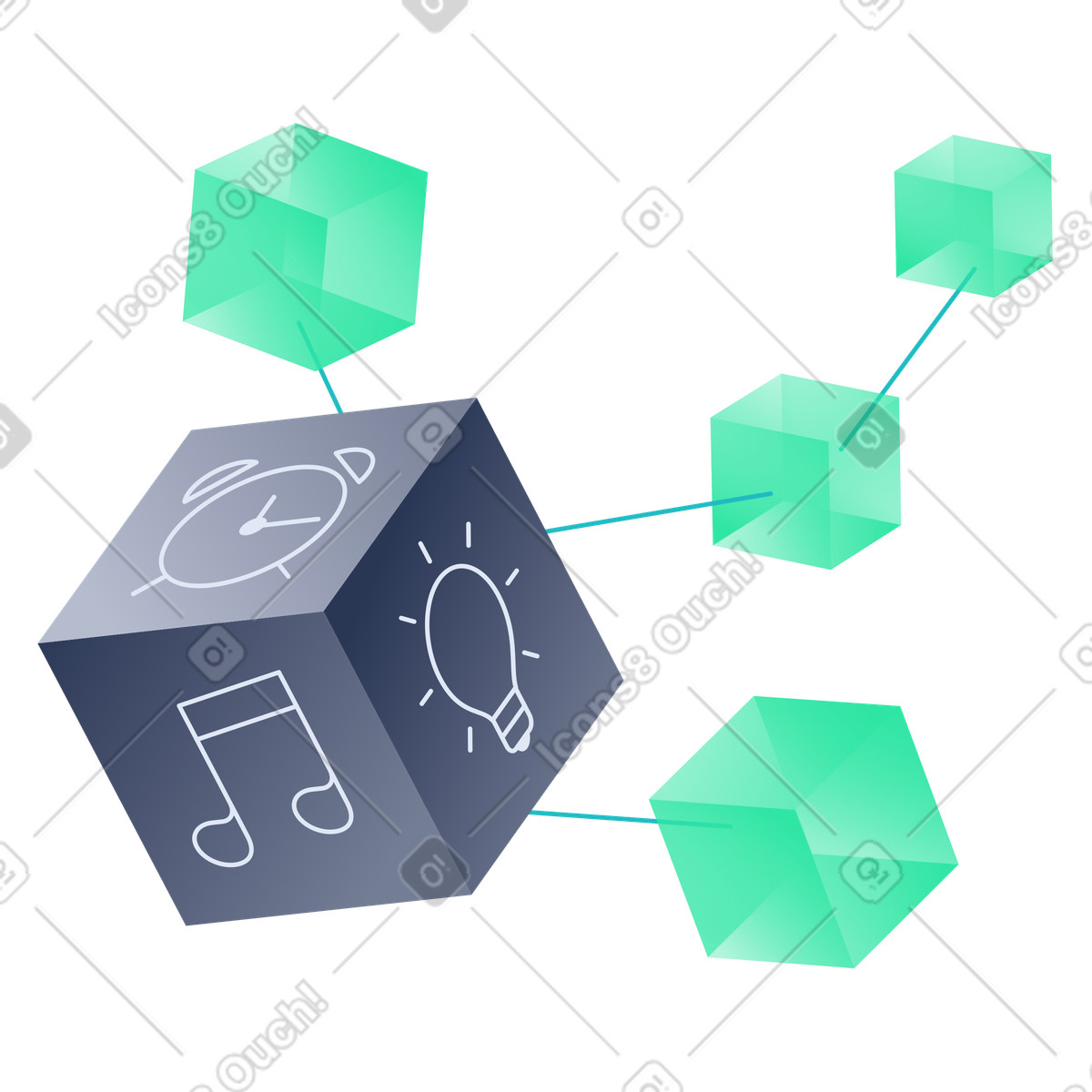 Smart Home Automation, Smart Home Hub for Task Management, Home Task Automation illustration in Lucent style download in PNG, SVG
