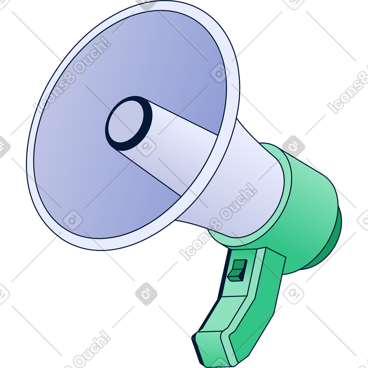 Megaphon-Illustration im Neat-Stil als Download in PNG, SVG