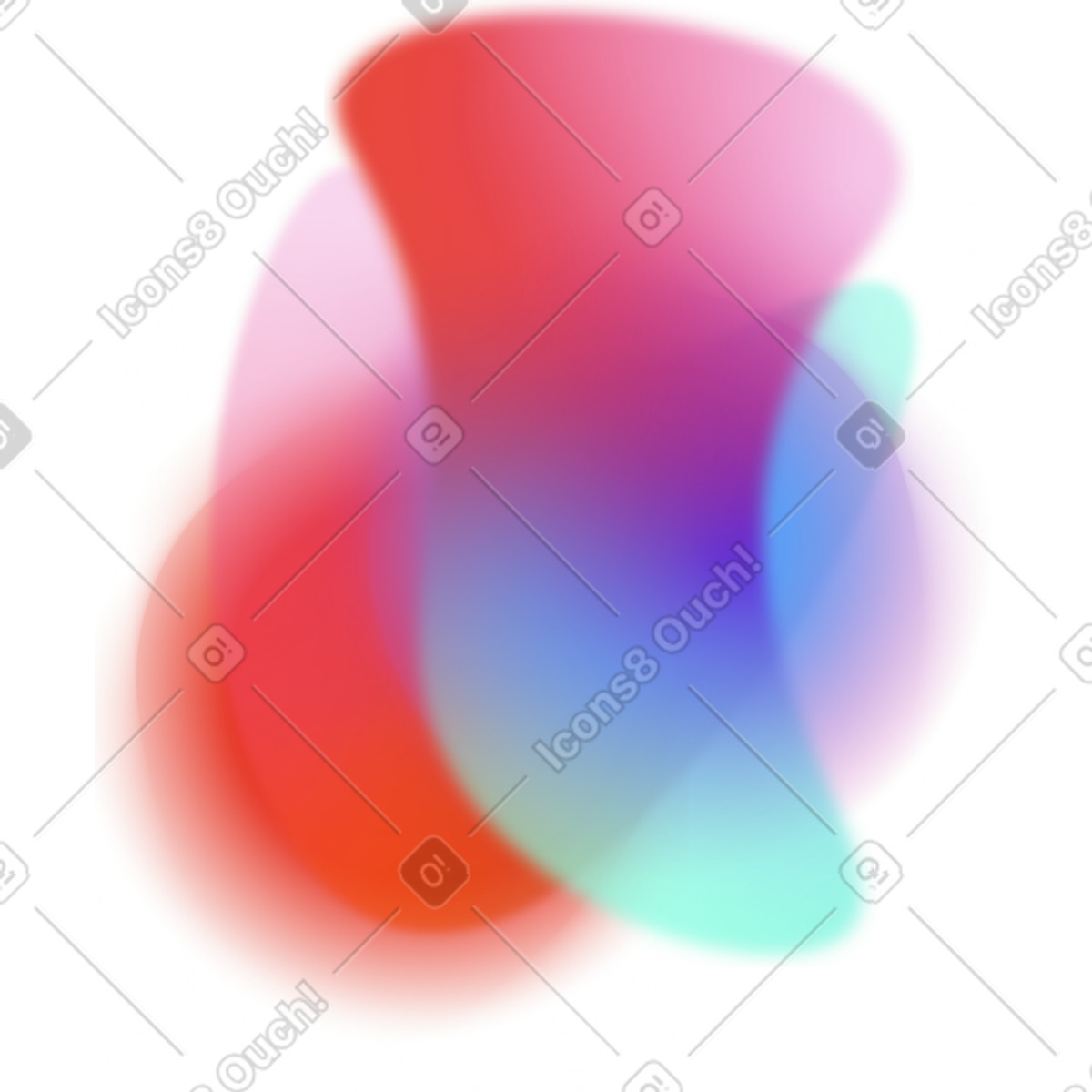Illustration Tache floue colorée dans le style Forms à télécharger aux formats PNG, SVG