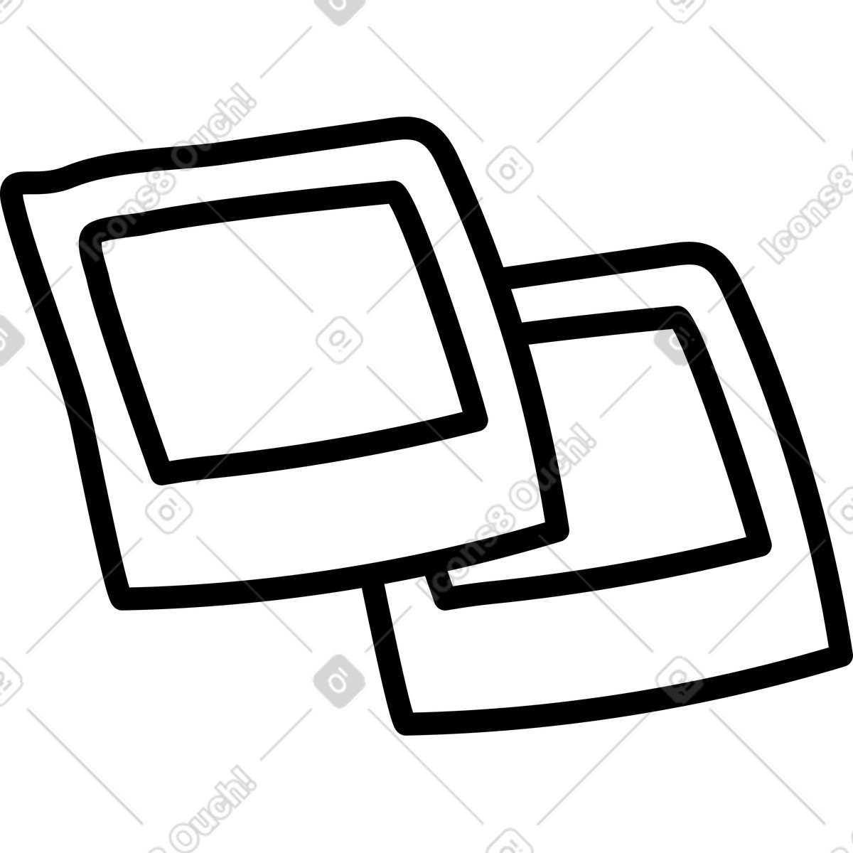 Ilustração de Fotos polaroid em no estilo Notes para baixar em PNG, SVG