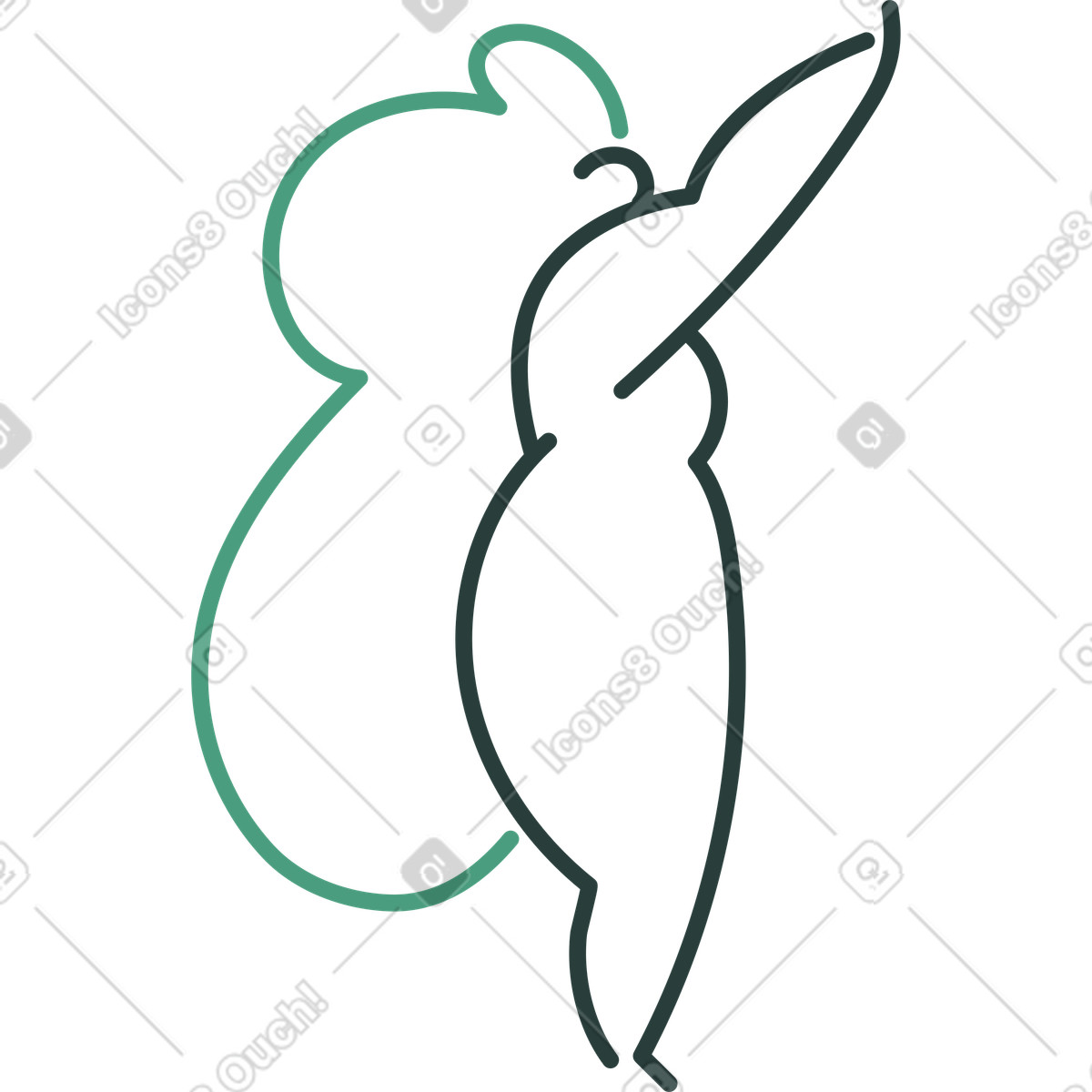 下载 Macaroni 风格的 女孩 插画，支持 PNG、SVG 格式