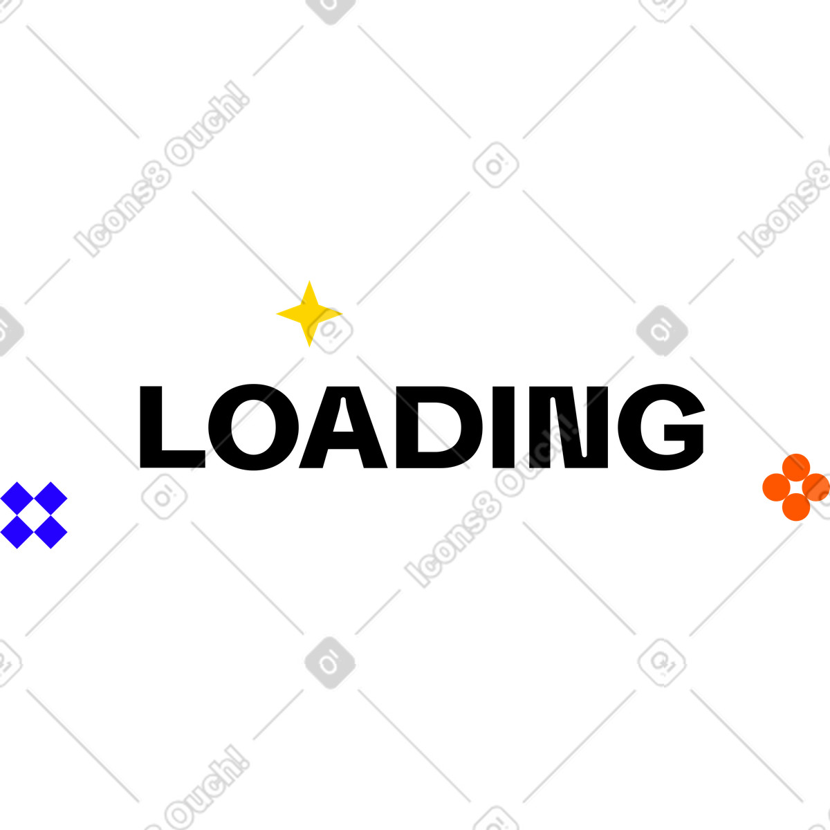 Ilustração animada de Carregando texto em no estilo Framework para baixar em GIF, Lottie (JSON), AE