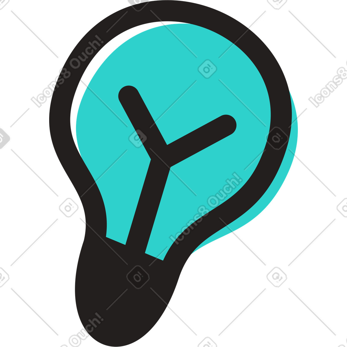 Lampadina grande idea illustrazione in stile Little scarica in PNG, SVG