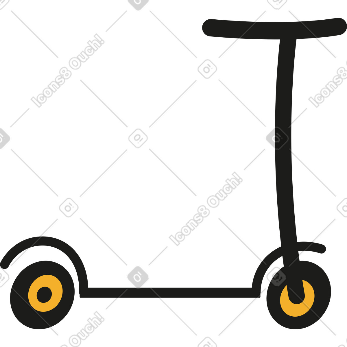 Rubber スタイルの Scooter のアニメーションイラストをGIF、Lottie (JSON)、AEでダウンロード