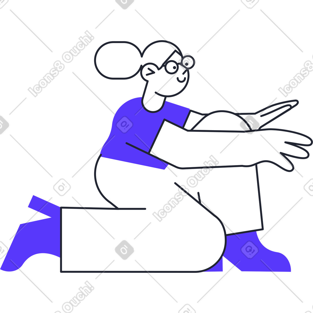 下载 Pablita 风格的 伸手的女人 插画，支持 PNG、SVG 格式