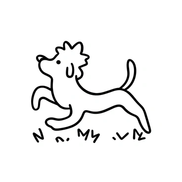 A dog jumping in surprise at a loud noise, with its fur standing on end.