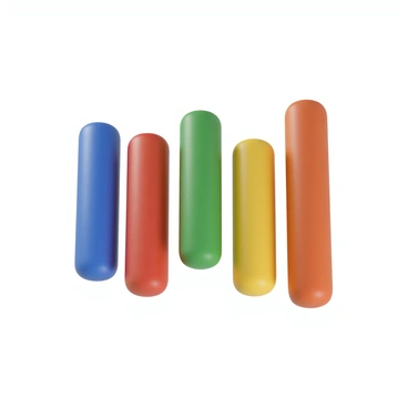 A series of vertical colored bars representing the genetic code, arranged in orderly sequences. Each bar varies in height and color, with shades of blue, green, red, yellow, and orange. The colors transition smoothly, creating a visual gradient effect. The background is plain white, allowing the bars to stand out prominently. The overall composition conveys a sense of structured complexity, reminiscent of DNA sequences.