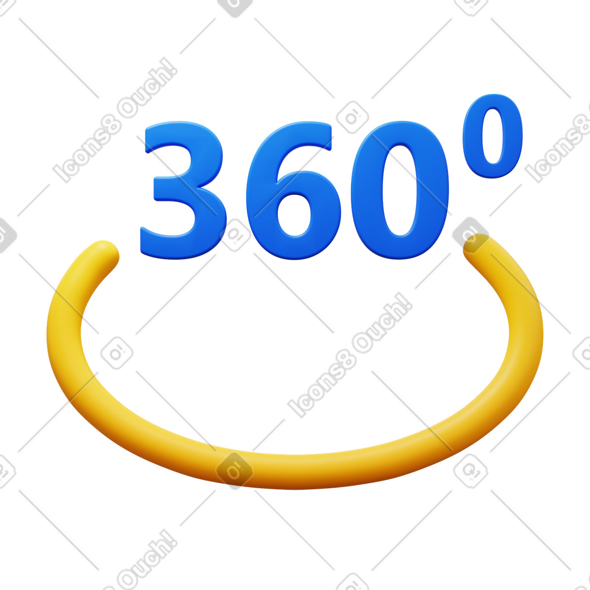 Vista a 360 gradi illustrazione in stile 3D Fluency scarica in PNG, SVG