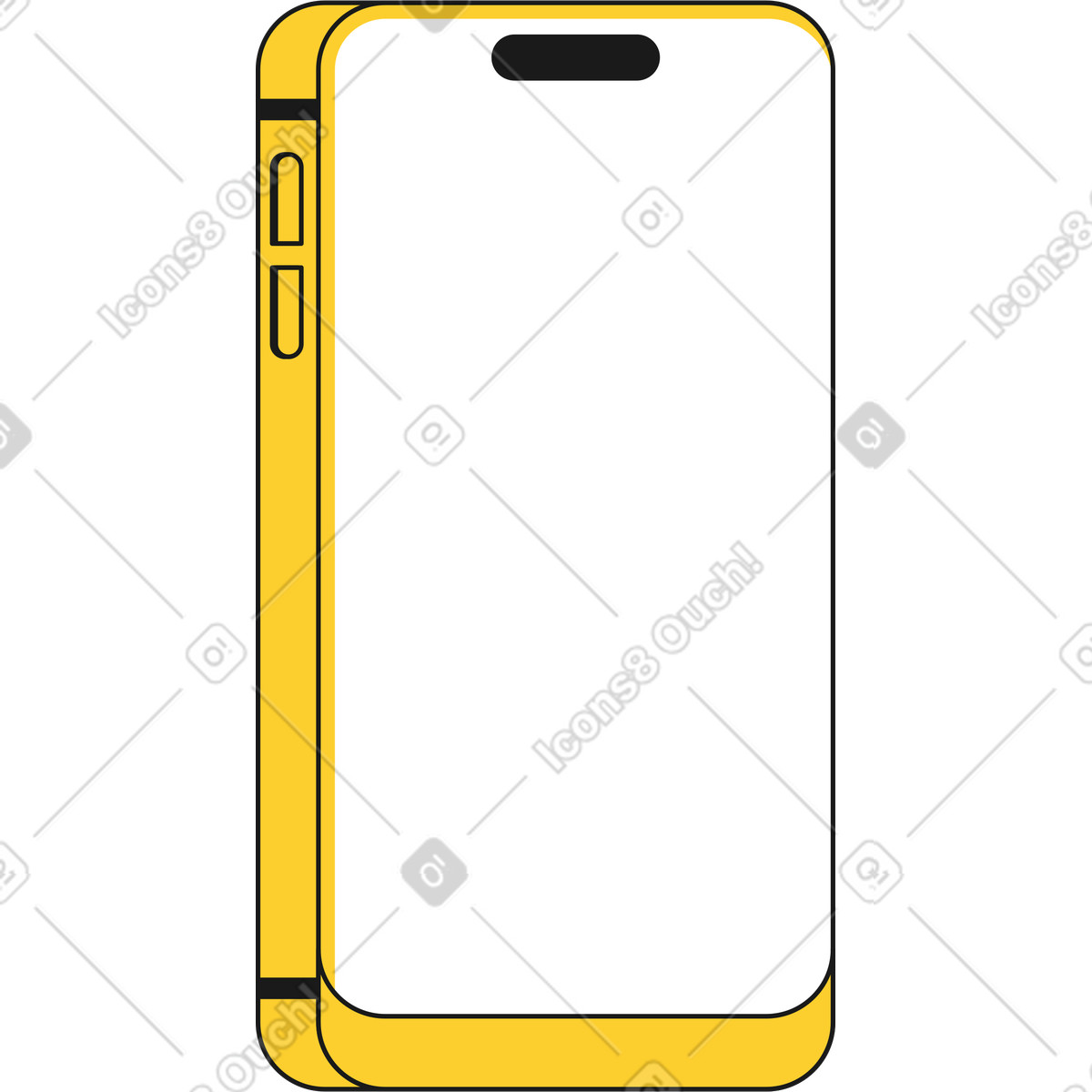 下载 Taxi 风格的 大智能手机 插画，支持 PNG、SVG 格式