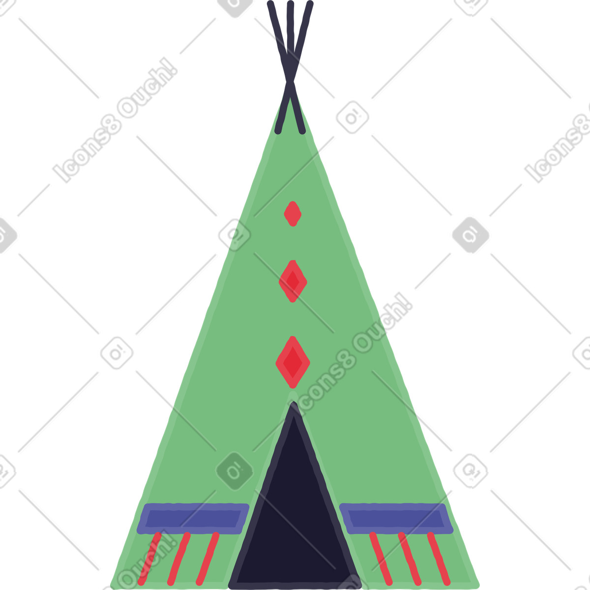 下载 Stripy 风格的 棚屋 插画，支持 PNG、SVG 格式