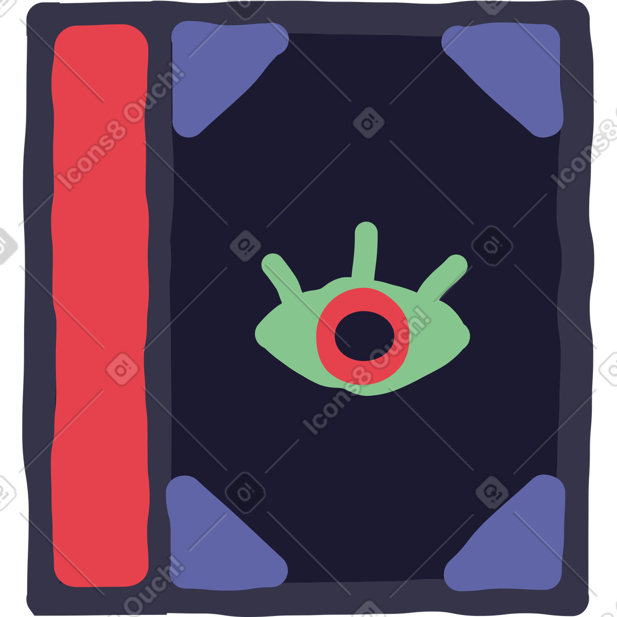 Buch-Illustration im Stripy-Stil als Download in PNG, SVG
