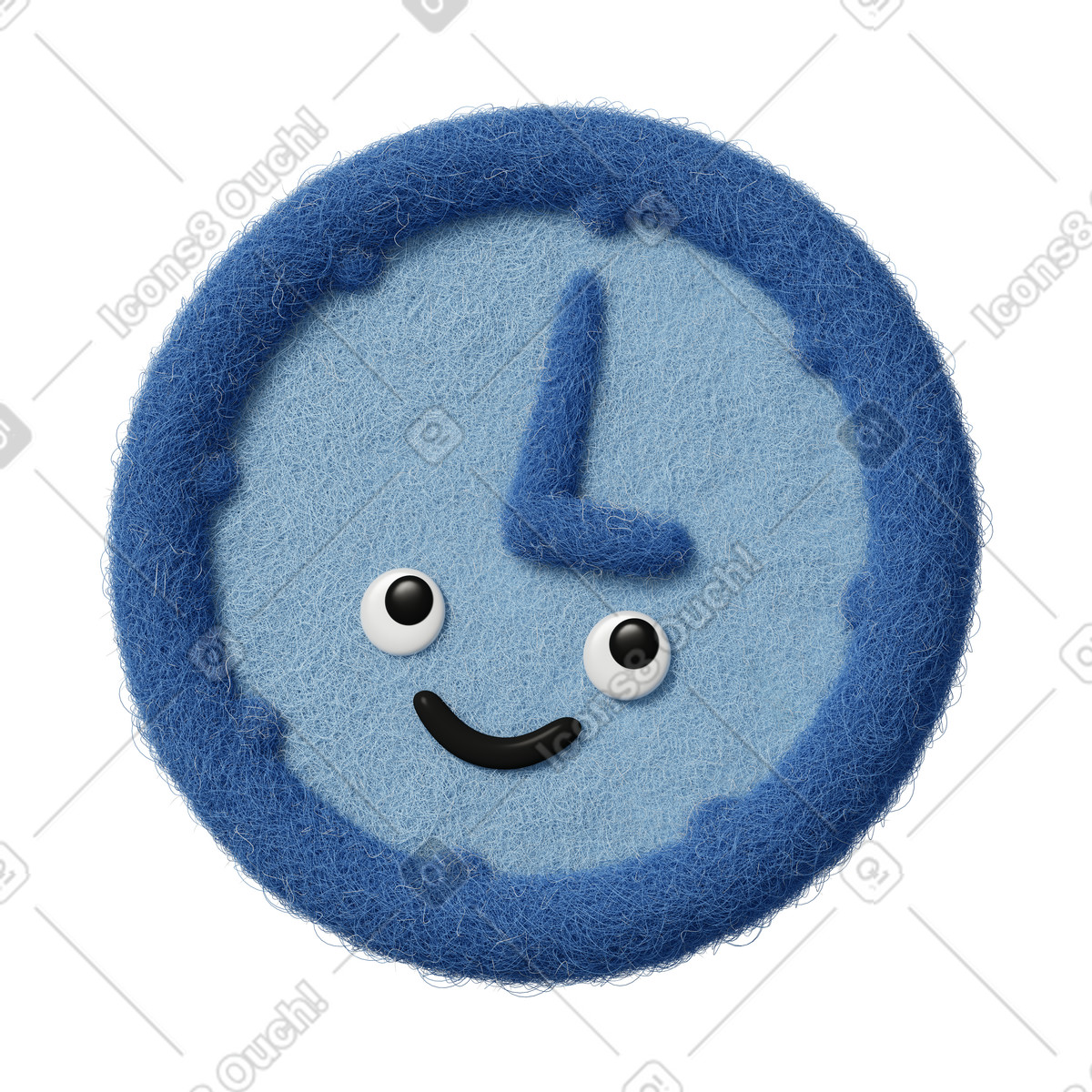 Ilustração de Cute clock em no estilo Fuzzy para baixar em PNG, SVG