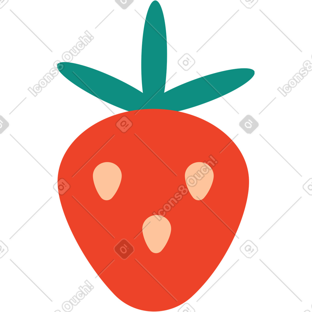 Illustration Fraise dans le style Polar à télécharger aux formats PNG, SVG