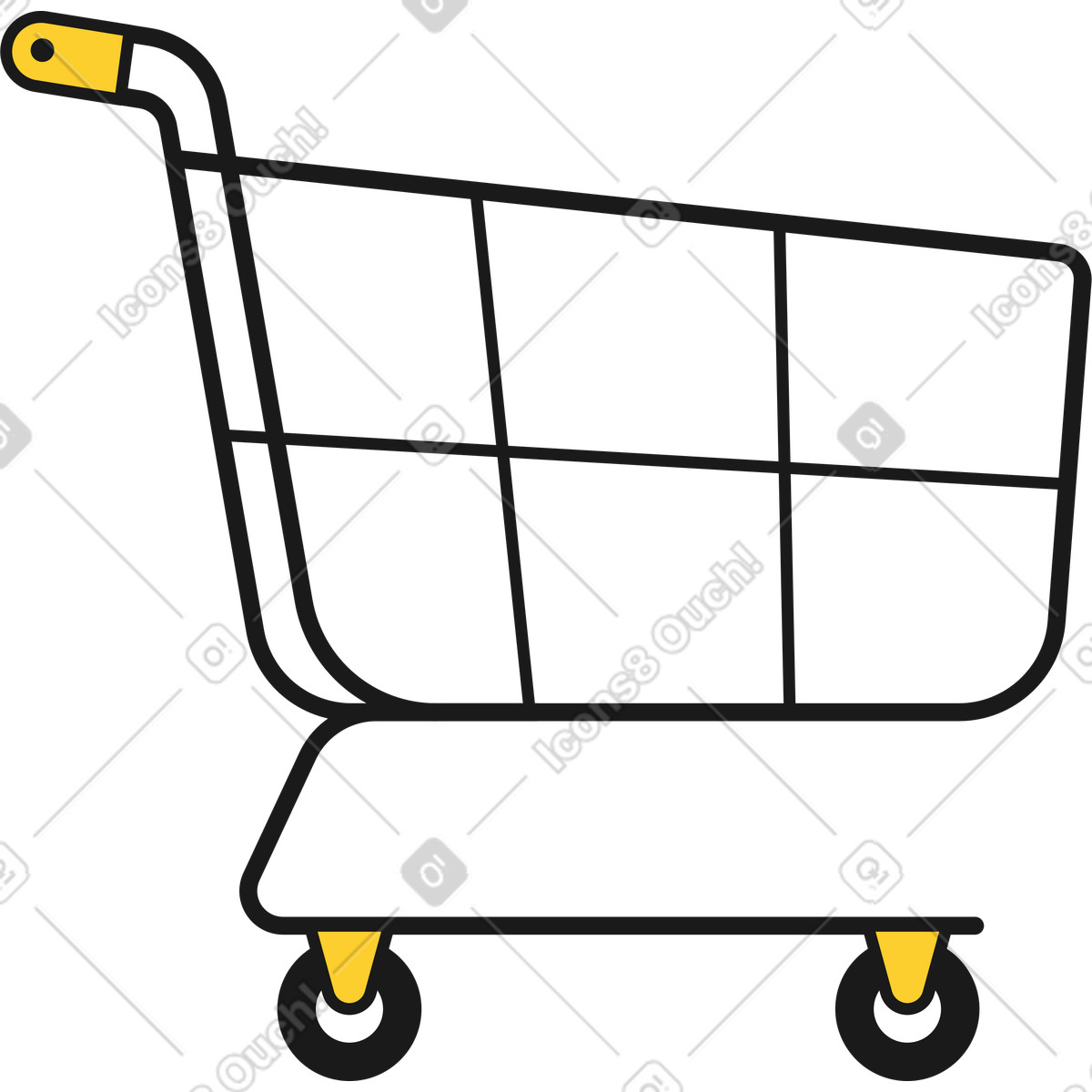 Illustration Panier vide dans le style Taxi à télécharger aux formats PNG, SVG