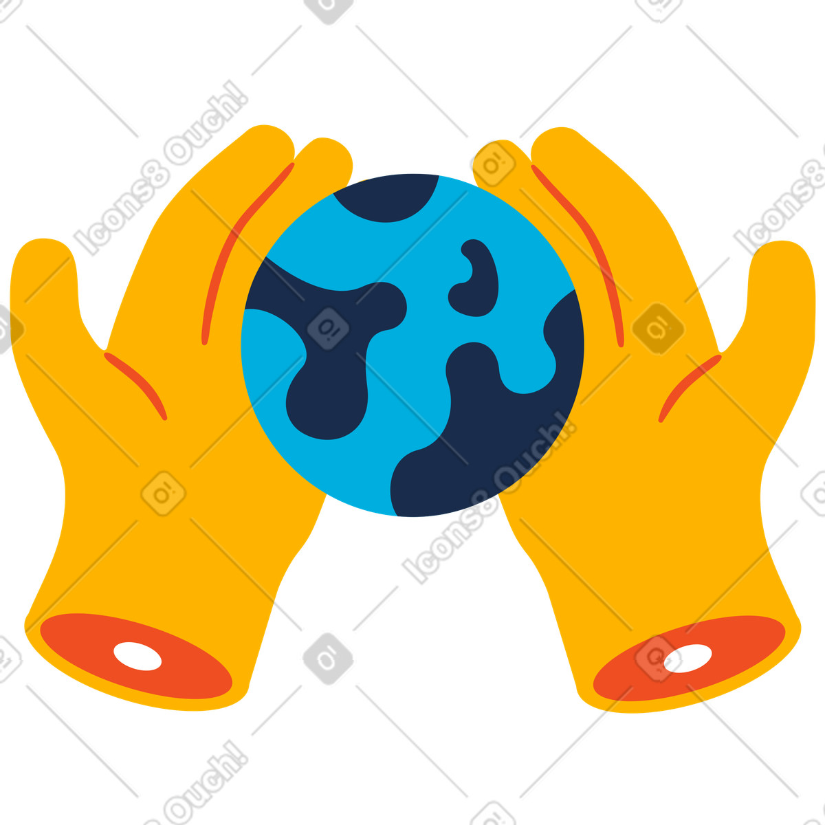 Ilustração de Cuidado com o planeta em no estilo Flame para baixar em PNG, SVG