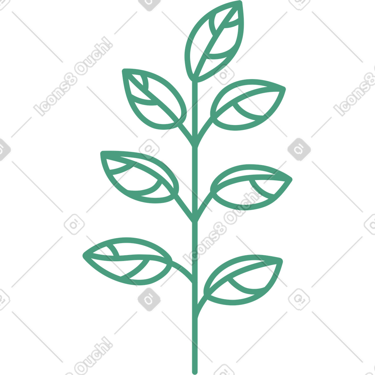 Ilustración Planta en estilo Macaroni a descargar en PNG y SVG