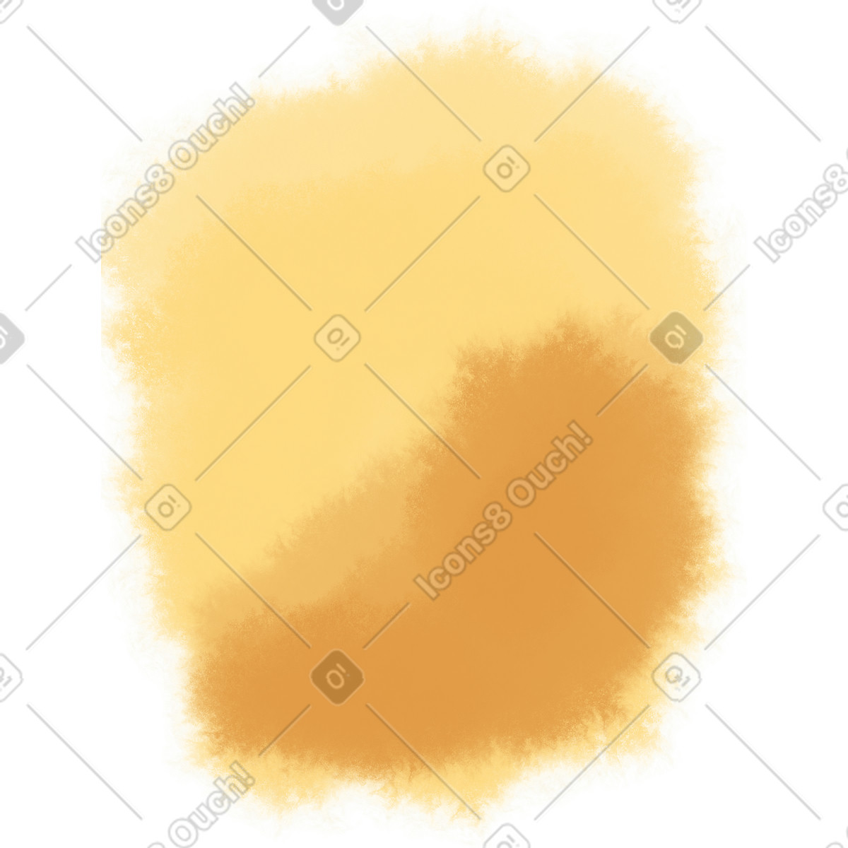 Large yellow watercolor stain illustrazione in stile Moments scarica in PNG, SVG
