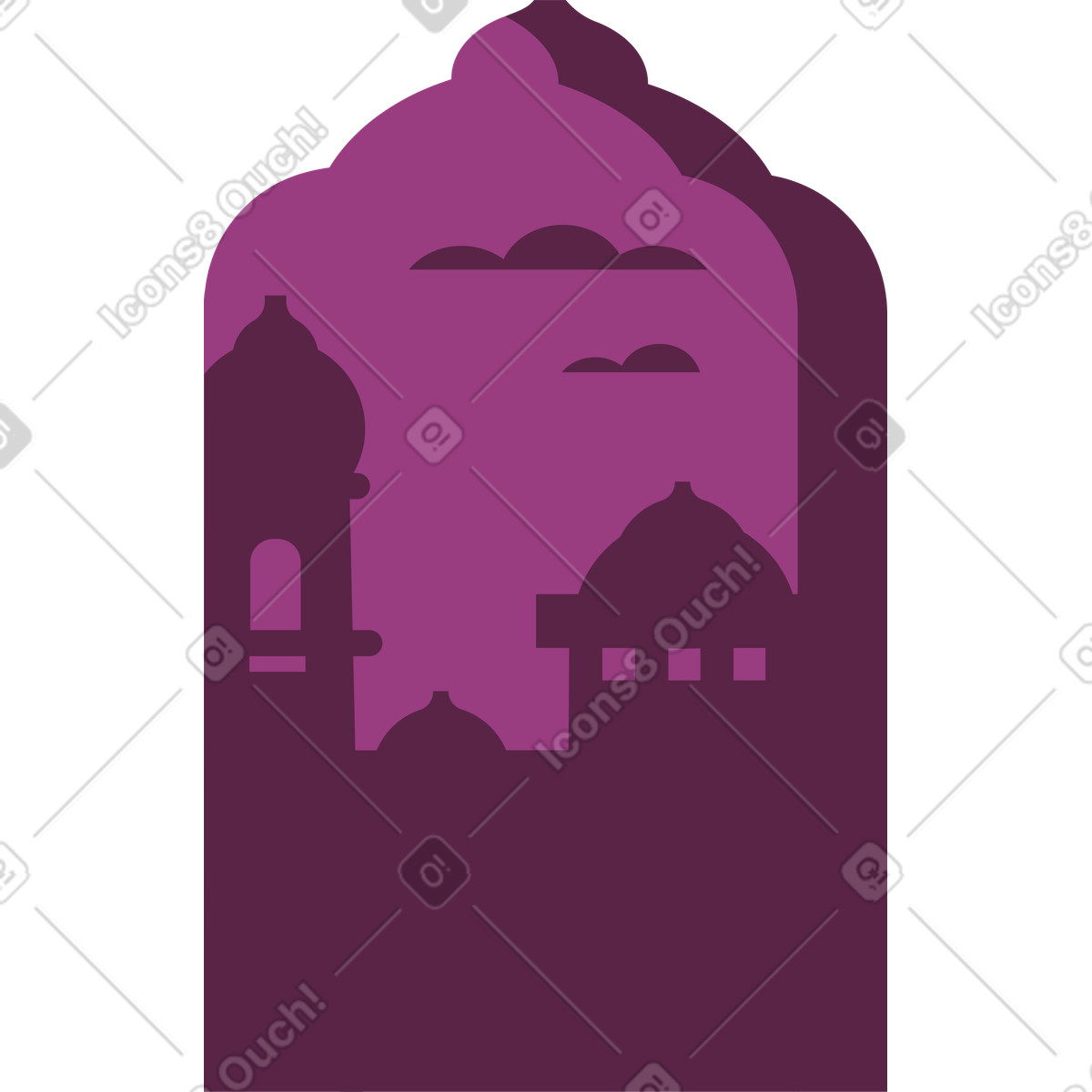 Indian window illustration in Sammy style download in PNG, SVG