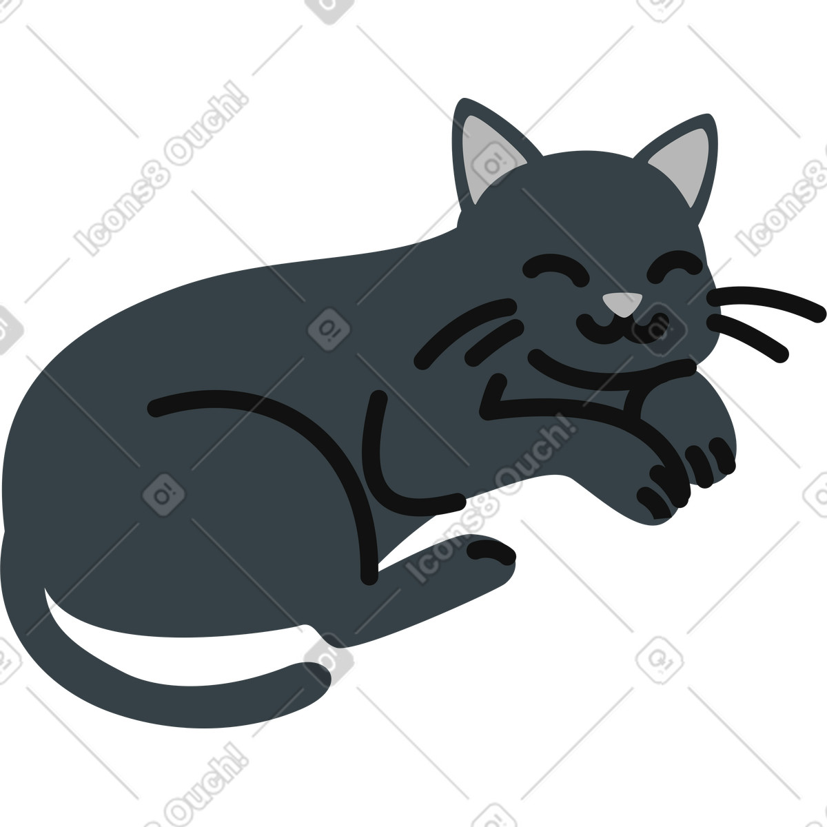 Illustration Chat dans le style Active à télécharger aux formats PNG, SVG