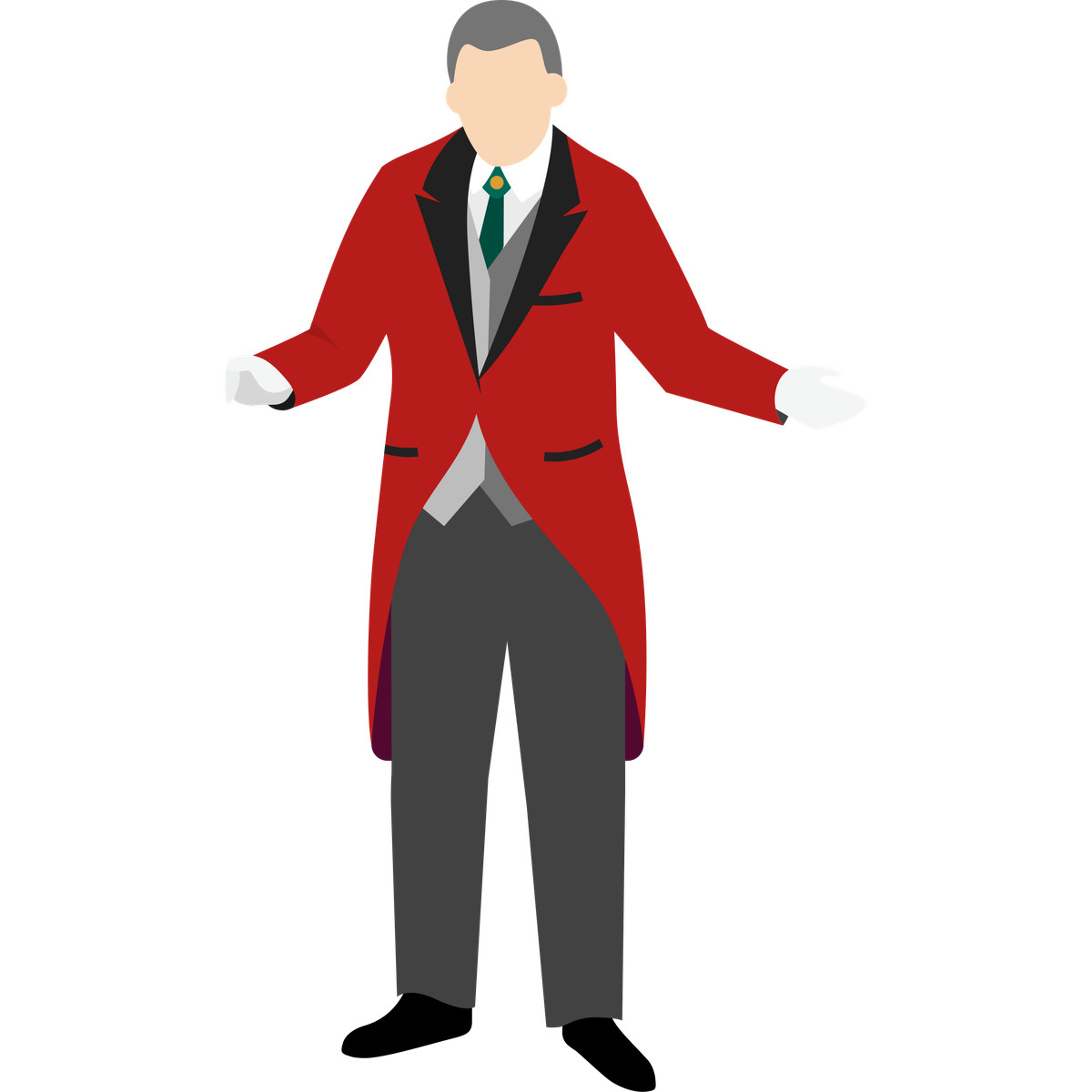 Doorman illustration in Fogg style download in PNG, SVG