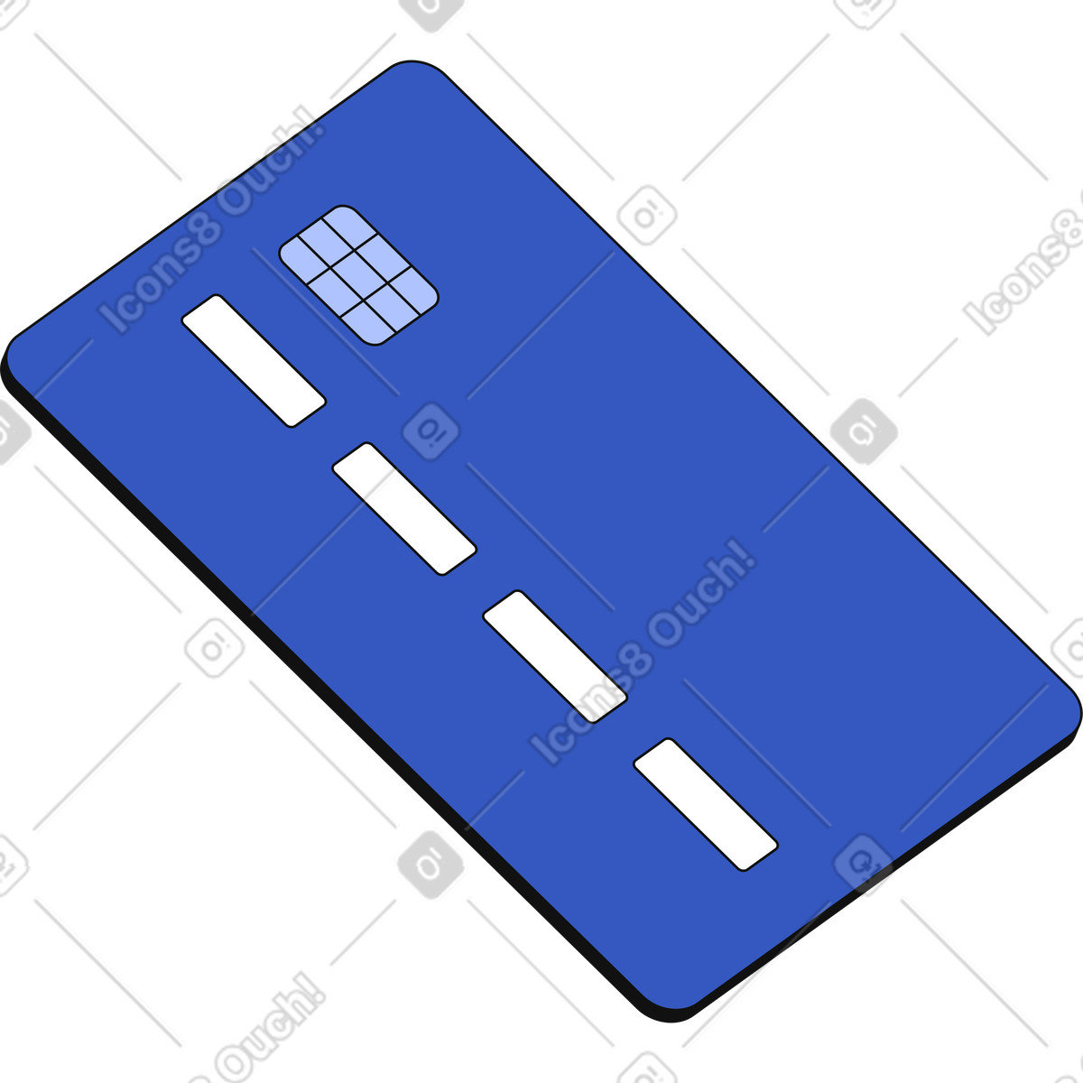 Retro della carta bancaria illustrazione in stile Techny scarica in PNG, SVG
